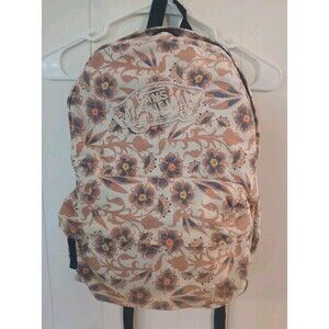 VANS Off the Wall Pink Beige Blue  Floral Backpack
